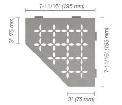 Schluter Shelf-E Pentagonal Floral Stone Grey SES2 D5 TSSG